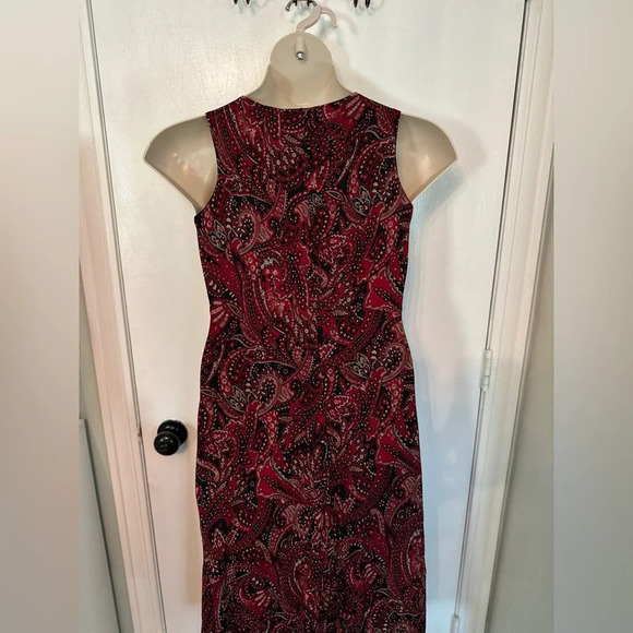 Vintage Red Paisley Y2K Kathie Lee Collection Dress size Medium 8/10 #1334 - Picture 5 of 11